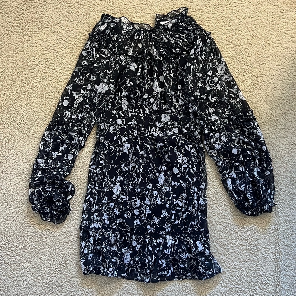 Top Shoo Floral Dress Black and White Size 2